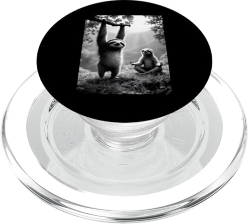 Spirituelle Yoga Meditation Faultier PopSockets PopGrip für MagSafe von Animal Selfie Designs