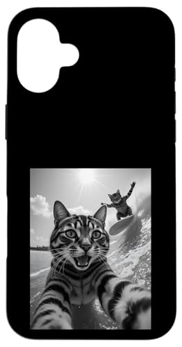 Surfer Katze Selfie Surfen Surfer Junge Surfer Mädchen Hülle für iPhone 16 Plus von Animal Selfie Designs