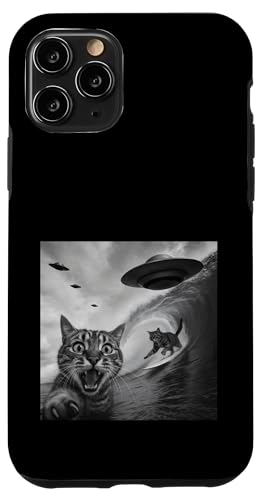 Surfer Katze Ufo Selfie Surfen Surfer Junge Surfer Mädchen Hülle für iPhone 11 Pro von Animal Selfie Designs