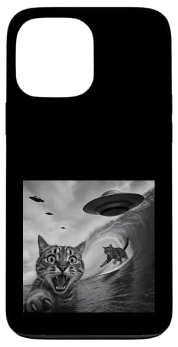 Surfer Katze Ufo Selfie Surfen Surfer Junge Surfer Mädchen Hülle für iPhone 13 Pro Max von Animal Selfie Designs