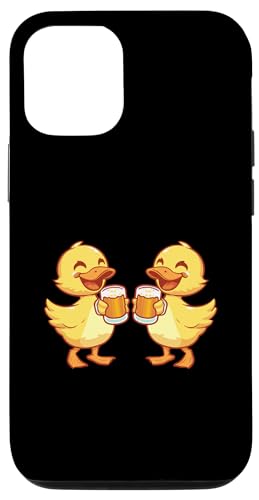 Hülle für iPhone 14 Pro Enten trinken mit Bier | Geburtstagsfeier von Animals Birthday Party Style