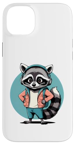 Cooler Waschbär im Vintage Cartoon Stil mit Kopfhörern Hülle für iPhone 14 Plus Cooler Waschbär im Vintage Cartoon Stil mit Kopfhörern Hülle für iPhone 14 Plus von Animals of the World - Raccoon