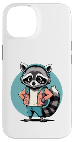 Cooler Waschbär im Vintage Cartoon Stil mit Kopfhörern Hülle für iPhone 14 Cooler Waschbär im Vintage Cartoon Stil mit Kopfhörern Hülle für iPhone 14 von Animals of the World - Raccoon
