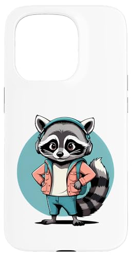 Cooler Waschbär im Vintage Cartoon Stil mit Kopfhörern Hülle für iPhone 15 Pro Cooler Waschbär im Vintage Cartoon Stil mit Kopfhörern Hülle für iPhone 15 Pro von Animals of the World - Raccoon