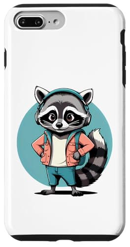 Cooler Waschbär im Vintage Cartoon Stil mit Kopfhörern Hülle für iPhone 7 Plus/8 Plus Cooler Waschbär im Vintage Cartoon Stil mit Kopfhörern Hülle für iPhone 7 Plus/8 Plus von Animals of the World - Raccoon