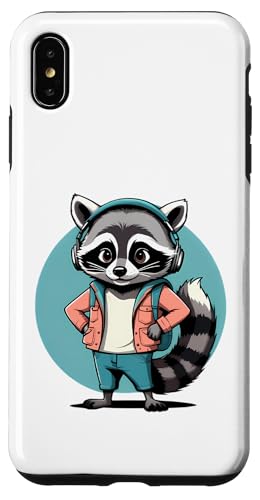 Cooler Waschbär im Vintage Cartoon Stil mit Kopfhörern Hülle für iPhone XS Max Cooler Waschbär im Vintage Cartoon Stil mit Kopfhörern Hülle für iPhone XS Max von Animals of the World - Raccoon