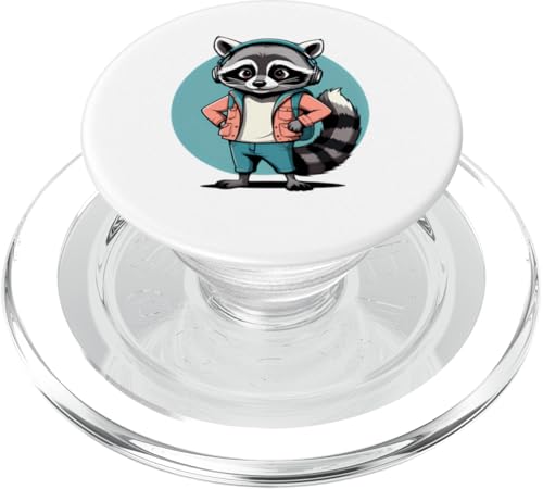 Cooler Waschbär im Vintage Cartoon Stil mit Kopfhörern PopSockets PopGrip für MagSafe Cooler Waschbär im Vintage Cartoon Stil mit Kopfhörern PopSockets PopGrip für MagSafe von Animals of the World - Raccoon