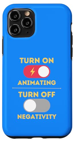 Animierendes Design, Aktivierung einschalten, Negativität ausschalten Hülle für iPhone 11 Pro von Animating Stuff