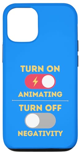 Animierendes Design, Aktivierung einschalten, Negativität ausschalten Hülle für iPhone 12/12 Pro von Animating Stuff