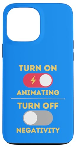 Animierendes Design, Aktivierung einschalten, Negativität ausschalten Hülle für iPhone 13 Pro Max von Animating Stuff