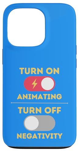 Animierendes Design, Aktivierung einschalten, Negativität ausschalten Hülle für iPhone 13 Pro von Animating Stuff