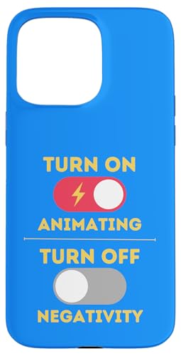 Animierendes Design, Aktivierung einschalten, Negativität ausschalten Hülle für iPhone 15 Pro Max von Animating Stuff