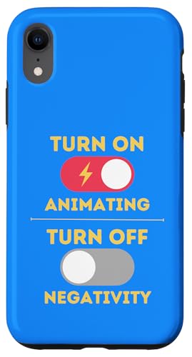 Animierendes Design, Aktivierung einschalten, Negativität ausschalten Hülle für iPhone XR von Animating Stuff