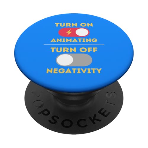Animierendes Design, Aktivierung einschalten, Negativität ausschalten PopSockets Klebender PopGrip Animierendes Design, Aktivierung einschalten, Negativität ausschalten PopSockets Klebender PopGrip von Animating Stuff