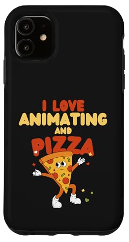 Animierendes Design, I Love Animating And Pizza Hülle für iPhone 11 von Animating Stuff
