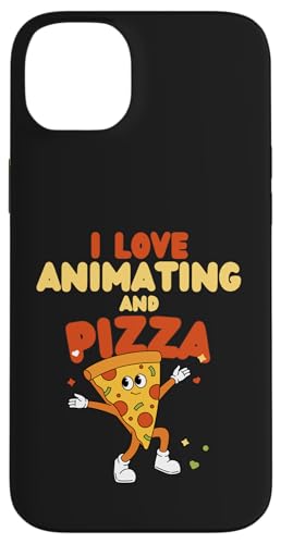 Animierendes Design, I Love Animating And Pizza Hülle für iPhone 14 Plus von Animating Stuff