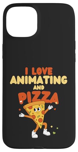 Animierendes Design, I Love Animating And Pizza Hülle für iPhone 15 Plus von Animating Stuff