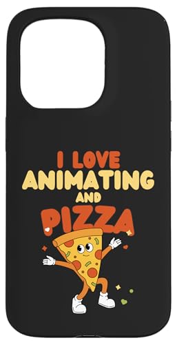 Animierendes Design, I Love Animating And Pizza Hülle für iPhone 15 Pro von Animating Stuff