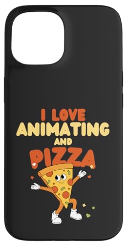 Animierendes Design, I Love Animating And Pizza Hülle für iPhone 15 von Animating Stuff