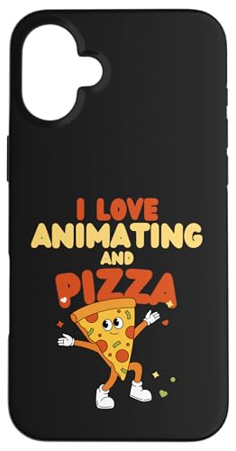 Animierendes Design, I Love Animating And Pizza Hülle für iPhone 16 Plus von Animating Stuff