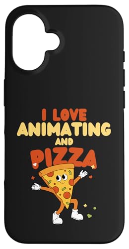 Animierendes Design, I Love Animating And Pizza Hülle für iPhone 16 von Animating Stuff