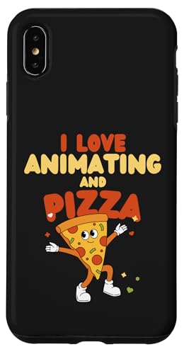 Animierendes Design, I Love Animating And Pizza Hülle für iPhone XS Max von Animating Stuff