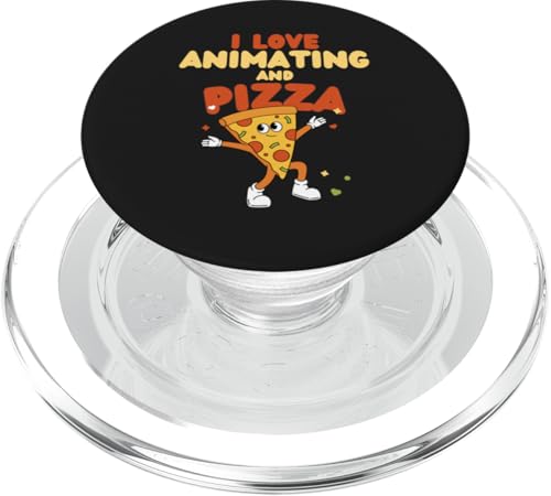 Animierendes Design, I Love Animating And Pizza PopSockets PopGrip für MagSafe Animierendes Design, I Love Animating And Pizza PopSockets PopGrip für MagSafe von Animating Stuff