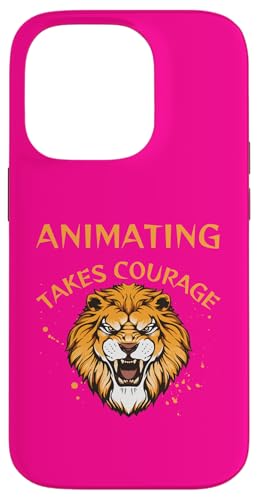 Animierendes Design, animieren nimmt Mut, Löwe Hülle für iPhone 14 Pro Animierendes Design, animieren nimmt Mut, Löwe Hülle für iPhone 14 Pro von Animating Stuff