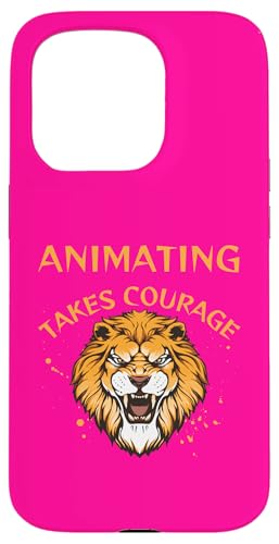 Animierendes Design, animieren nimmt Mut, Löwe Hülle für iPhone 15 Pro Animierendes Design, animieren nimmt Mut, Löwe Hülle für iPhone 15 Pro von Animating Stuff