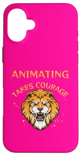 Animierendes Design, animieren nimmt Mut, Löwe Hülle für iPhone 16 Plus Animierendes Design, animieren nimmt Mut, Löwe Hülle für iPhone 16 Plus von Animating Stuff