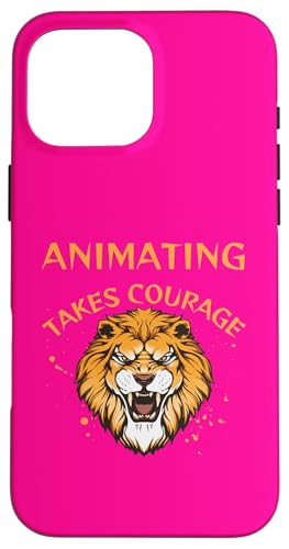 Animierendes Design, animieren nimmt Mut, Löwe Hülle für iPhone 16 Pro Max Animierendes Design, animieren nimmt Mut, Löwe Hülle für iPhone 16 Pro Max von Animating Stuff