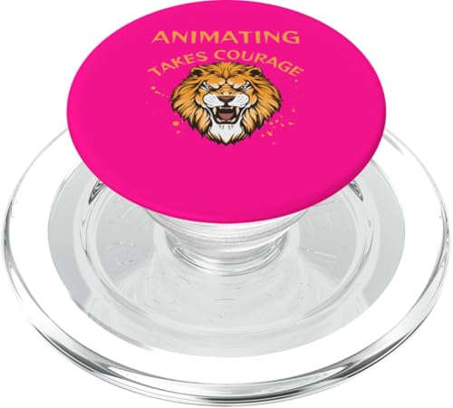 Animierendes Design, animieren nimmt Mut, Löwe PopSockets PopGrip für MagSafe Animierendes Design, animieren nimmt Mut, Löwe PopSockets PopGrip für MagSafe von Animating Stuff