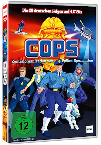 C.O.P.S. (COPS) - Actiongeladene Polizeiserie - Die Helden der Kindheit sind zurück - 80er Fantasy Cartoon-Serie - Die 26 deutschen Folgen [4 DVDs] von Animation Movies (Pidax Animation)