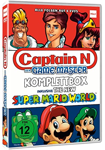 Captain N: Der Game Master + The New Super Mario World Serie Komplettbox - Animationsserien erstmals zum Kino-Film in Sammler-Box - Mit bekannten Videospiel Charakteren [6 DVDs] von Fumanri
