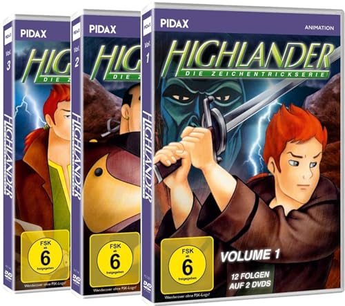 Highlander: Die Zeichentrickserie - Gesamtedition / Die komplette kultige Abenteuerserie / Animations-Umsetzung mit den bekannten Charakteren (Pidax Animation) [6DVDs] von Animation Movies (Pidax Animation)
