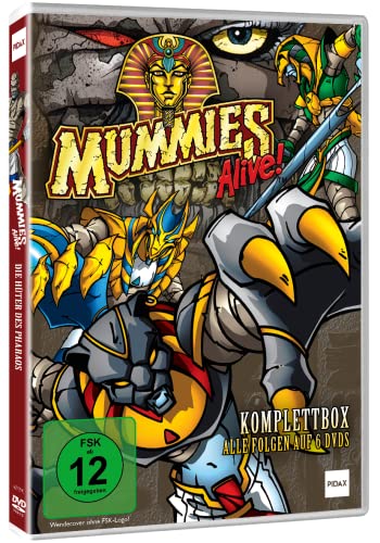 Mummies Alive Komplettbox: Die Hüter des Pharaos - Die Welt der ägyptischen Mythologie mit den unsterblichen Helden der Kindheit - 90er Fantasy Zeichentrick-Serie [6 DVDs] von Animation Movies (Pidax Animation)