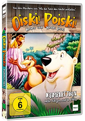 Oiski! Poiski! Komplettbox: Neues von Noahs Insel - Kinder Zeichentrickserie für die ganze Familie mit viel Spaß und Unterhaltung - Begeistert durch liebevolle Charaktere und Geschichten [6 DVDs] von Animation Movies