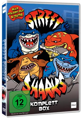 Street Sharks Komplettbox - Tauche ein in ein actionreiches Abenteuer mit den coolsten Haien der 90er Jahre - Action Zeichentrick-Serie - Pidax Animation [6 DVDs] [Collector's Edition] von Animation Movies