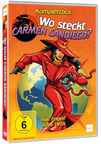 Wo steckt Carmen Sandiego? - Komplettbox der preisgekrönten Zeichentrickserie - Alle Folgen der Serie auf 6 DVD - Action Animationsserie über die geheimnisvolle Diebin von Animation Movies (Pidax Animation)
