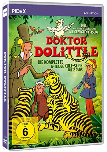 Doktor Dolittle - Die komplette 17-teilige Kult Serie - Die Abenteuer des begabten Doktors und seiner tierischen Assistenten - Pidax Animation [2 DVDs] von Animation Movies