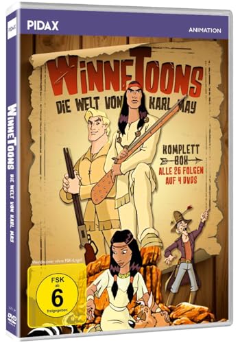WinneToons - Die Welt von Karl May - Komplettbox mit 26 Folgen - Die Cartoon-Abenteuer von Winnetou und Old Shatterhand- (Pidax Animation) [4 DVDs] von Animation Movies
