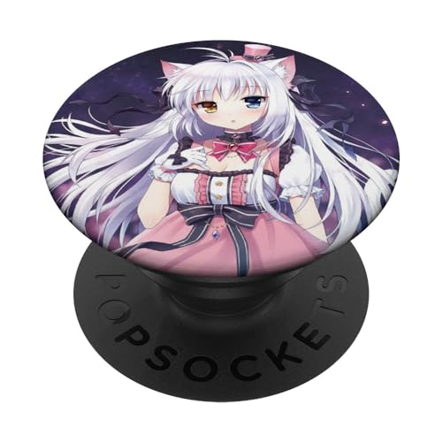 Anime Girl Japanisch Ästhetisch Anime Otaku Geschenk PopSockets PopGrip: Ausziehbarer Sockel und Griff für Handys/Tablets mit Tauschbarem Top PopSockets Klebender PopGrip von Anime Artwork Kollektion von MNI