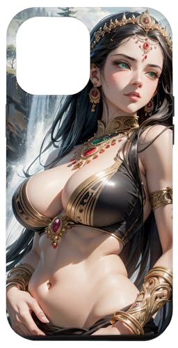 Hülle für iPhone 14 Plus Süße sexy Anime Manga Female & Wasserfall Outdoor von Anime Manga Style