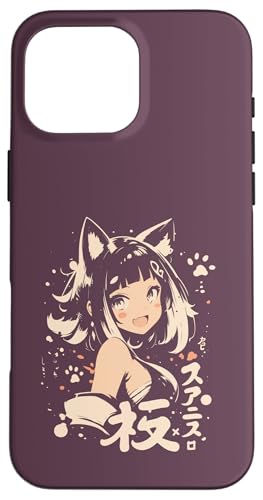 Anime Waifu Süßes Anime-Manga-Katzenmädchen, süßes Retro-Design, Japan Hülle für iPhone 16 Pro Max Anime Waifu Süßes Anime-Manga-Katzenmädchen, süßes Retro-Design, Japan Hülle für iPhone 16 Pro Max von Anime Waifu Cute Anime manga Cat Girl Sweet Retro