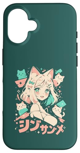 Anime Waifu Süßes Anime-Manga-Katzenmädchen, süßes Retro-Design, Japan Hülle für iPhone 16 Anime Waifu Süßes Anime-Manga-Katzenmädchen, süßes Retro-Design, Japan Hülle für iPhone 16 von Anime Waifu Cute Anime manga Cat Girl Sweet Retro