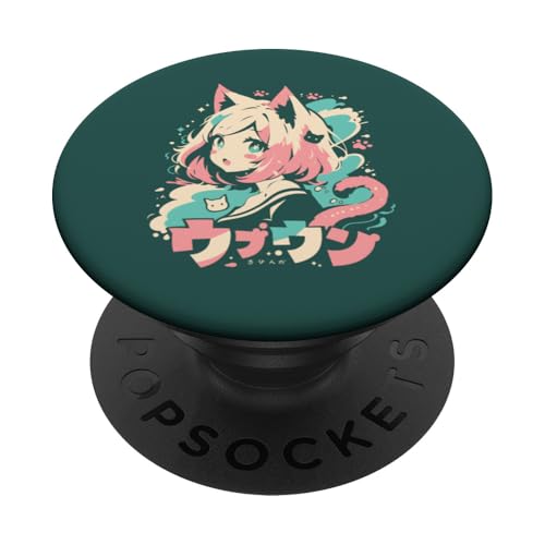 Anime Waifu Süßes Anime-Manga-Katzenmädchen, süßes Retro-Design, Japan PopSockets Klebender PopGrip Anime Waifu Süßes Anime-Manga-Katzenmädchen, süßes Retro-Design, Japan PopSockets Klebender PopGrip von Anime Waifu Cute Anime manga Cat Girl Sweet Retro