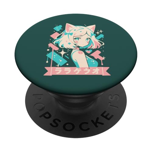 Anime Waifu Süßes Anime-Manga-Katzenmädchen, süßes Retro-Design, Japan PopSockets Klebender PopGrip Anime Waifu Süßes Anime-Manga-Katzenmädchen, süßes Retro-Design, Japan PopSockets Klebender PopGrip von Anime Waifu Cute Anime manga Cat Girl Sweet Retro