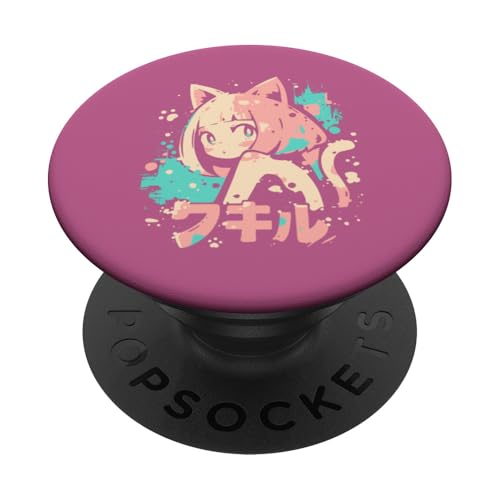 Anime Waifu Süßes Anime-Manga-Katzenmädchen, süßes Retro-Design, Japan PopSockets Klebender PopGrip Anime Waifu Süßes Anime-Manga-Katzenmädchen, süßes Retro-Design, Japan PopSockets Klebender PopGrip von Anime Waifu Cute Anime manga Cat Girl Sweet Retro