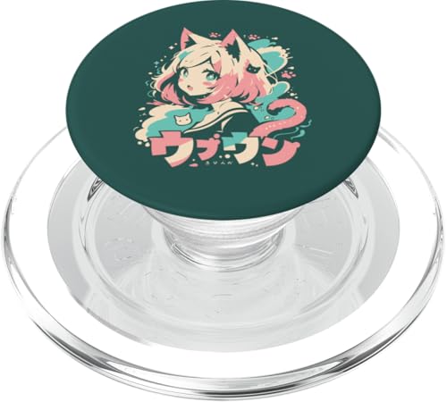 Anime Waifu Süßes Anime-Manga-Katzenmädchen, süßes Retro-Design, Japan PopSockets PopGrip für MagSafe Anime Waifu Süßes Anime-Manga-Katzenmädchen, süßes Retro-Design, Japan PopSockets PopGrip für MagSafe von Anime Waifu Cute Anime manga Cat Girl Sweet Retro
