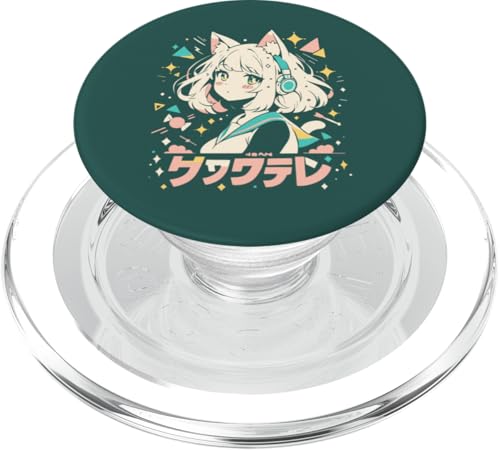 Anime Waifu Süßes Anime-Manga-Katzenmädchen, süßes Retro-Design, Japan PopSockets PopGrip für MagSafe Anime Waifu Süßes Anime-Manga-Katzenmädchen, süßes Retro-Design, Japan PopSockets PopGrip für MagSafe von Anime Waifu Cute Anime manga Cat Girl Sweet Retro